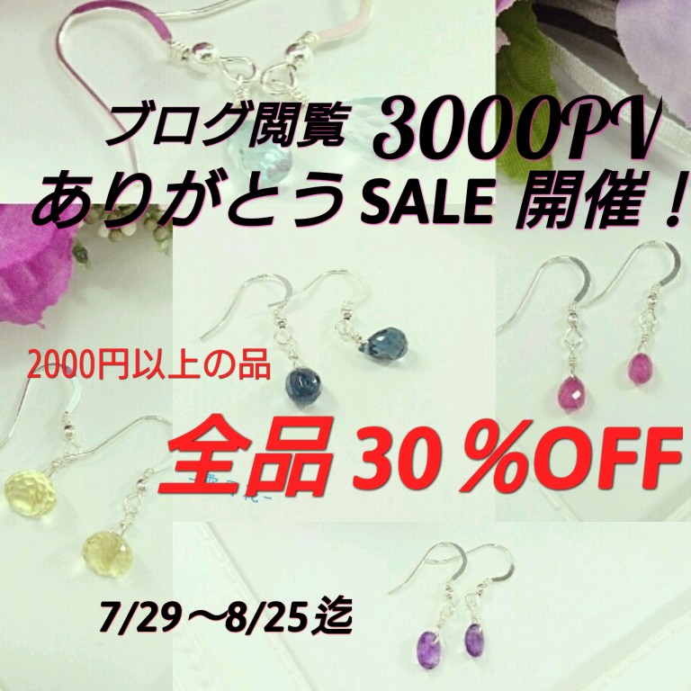 ブログ驚きの閲覧数により、感謝SALEを開催します!